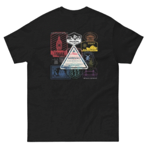 unisex-classic-tee-black-Camiseta unisex travel negra